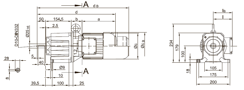 Вариант исполнения на лапах BG20 Вариант исполнения на лапах BG20