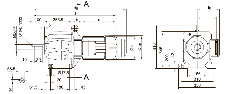 Вариант исполнения на лапах BG60 Вариант исполнения на лапах BG60