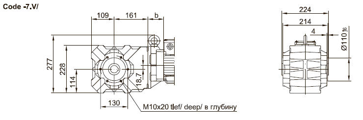 Фланец резьбовыми отверстиями впереди Фланец резьбовыми отверстиями впереди