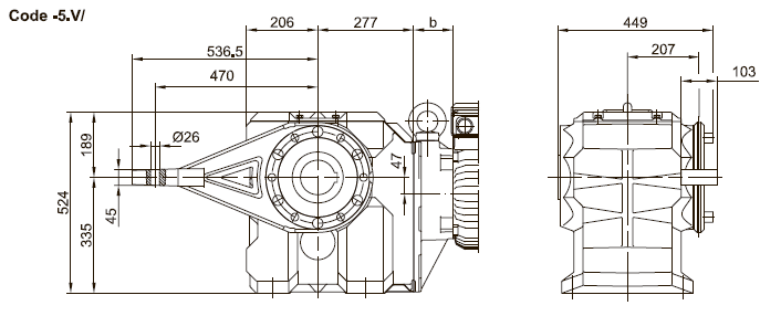 Исполнение с моментным рычагом Исполнение с моментным рычагом