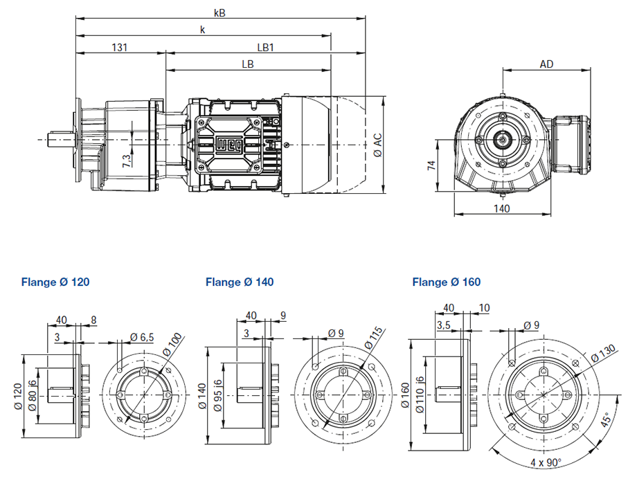 CF01 - Фланцевое исполнение