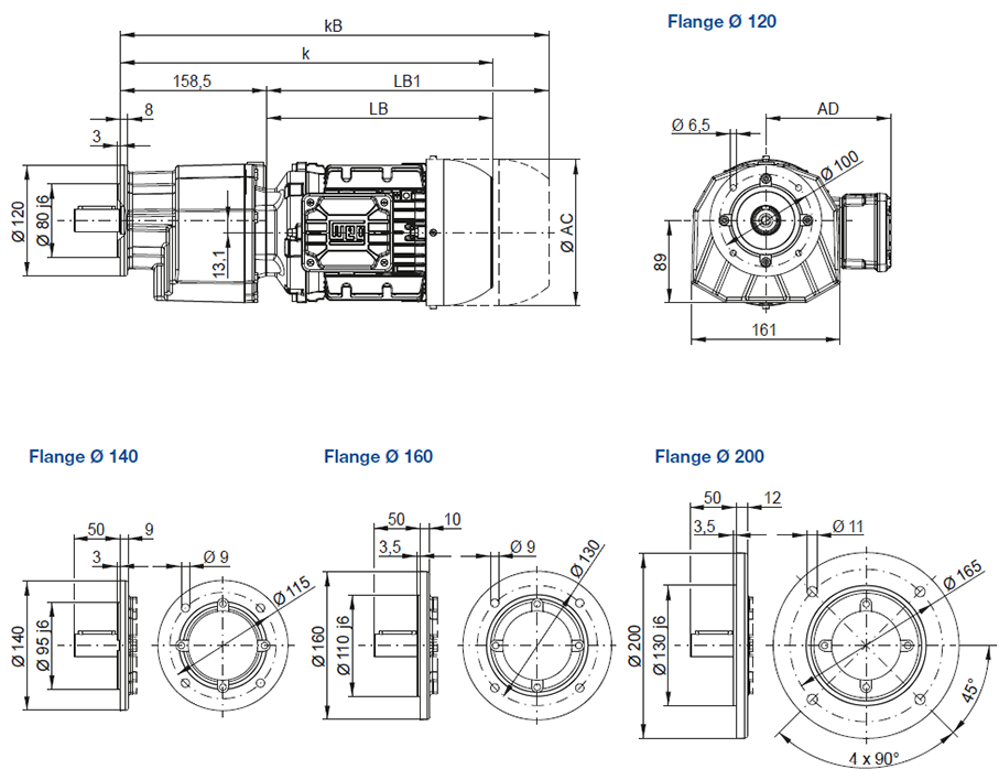 CF03 - Фланцевое исполнение