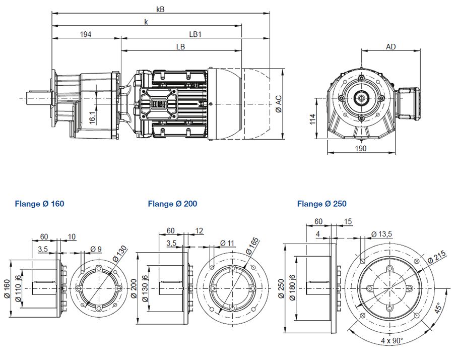 CF05 - Фланцевое исполнение