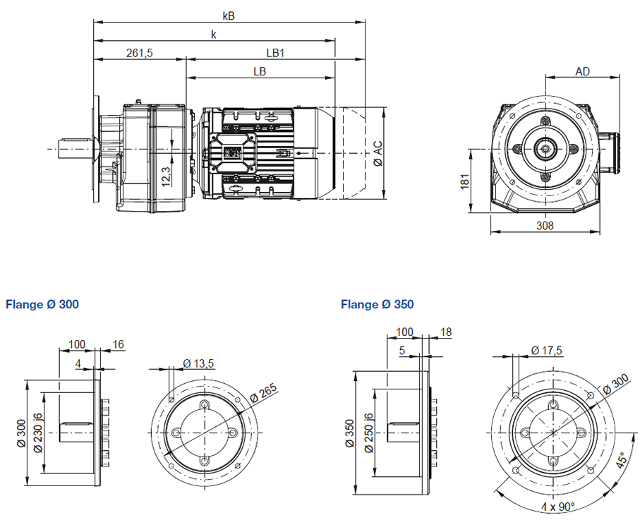 CF08 - Фланцевое исполнение