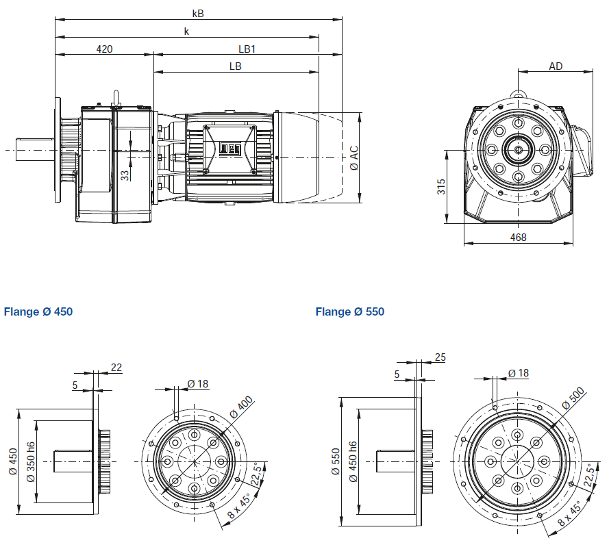 CF13 - Фланцевое исполнение