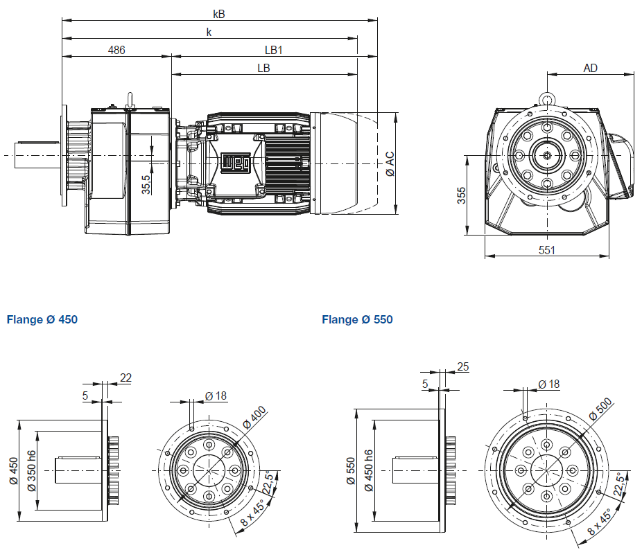 CF14 - Фланцевое исполнение