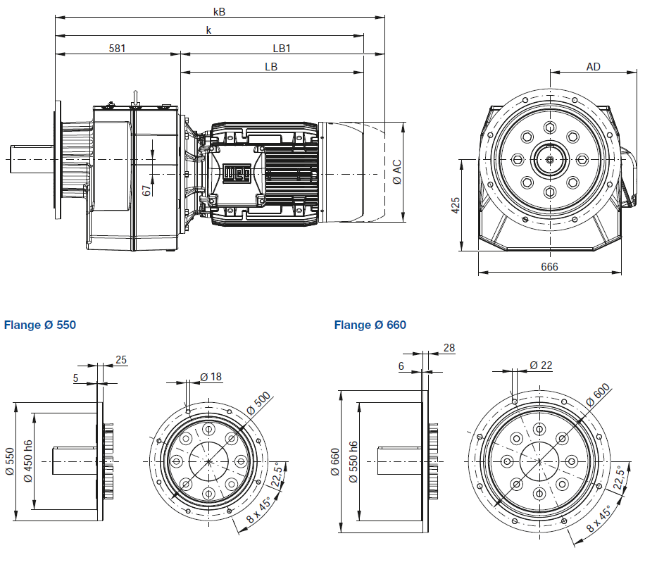 CF16 - Фланцевое исполнение