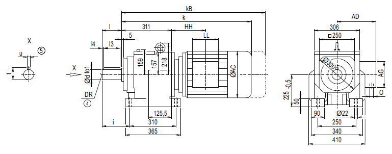 Монтажное исполнение на лапах D108, Z108 Монтажное исполнение на лапах D108, Z108