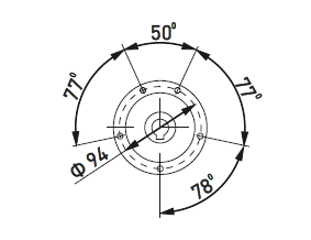Количество и размеры крепежных отверстий выходного фланца в зависимости от типоразмера редуктора VRC255 Количество и размеры крепежных отверстий выходного фланца в зависимости от типоразмера редуктора VRC255