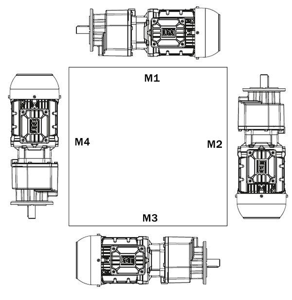 Монтажные положения WEG на фланце
